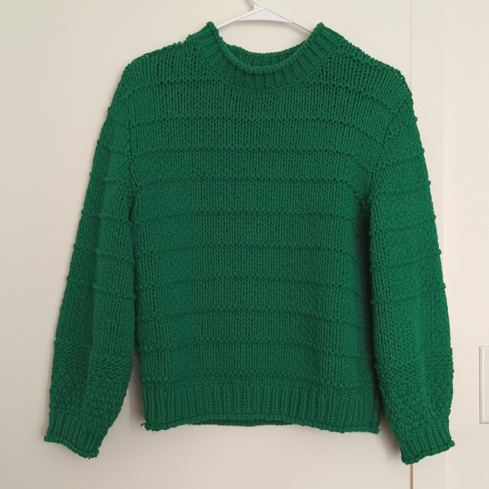 Green knit sweater